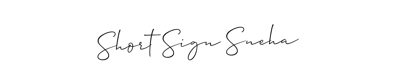Similarly Allison_Script is the best handwritten signature design. Signature creator online .You can use it as an online autograph creator for name Short Sign Sneha. Short Sign Sneha signature style 2 images and pictures png