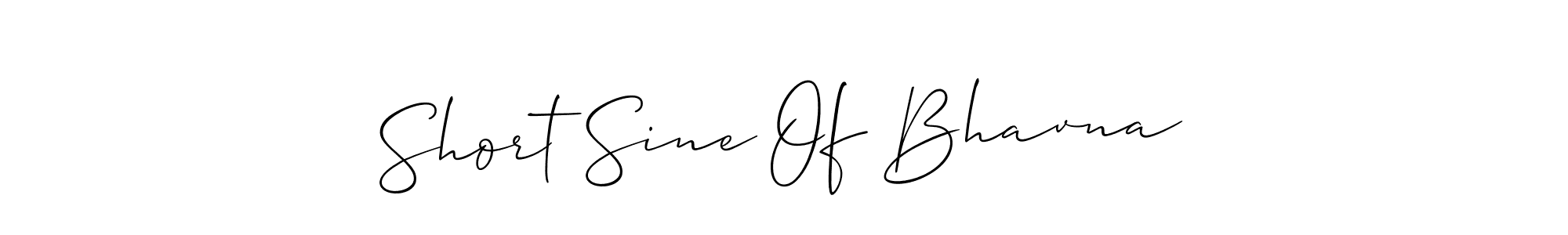 Create a beautiful signature design for name Short Sine Of Bhavna. With this signature (Allison_Script) fonts, you can make a handwritten signature for free. Short Sine Of Bhavna signature style 2 images and pictures png