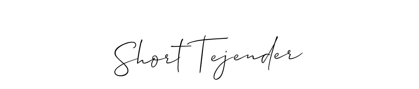 How to make Short Tejender signature? Allison_Script is a professional autograph style. Create handwritten signature for Short Tejender name. Short Tejender signature style 2 images and pictures png