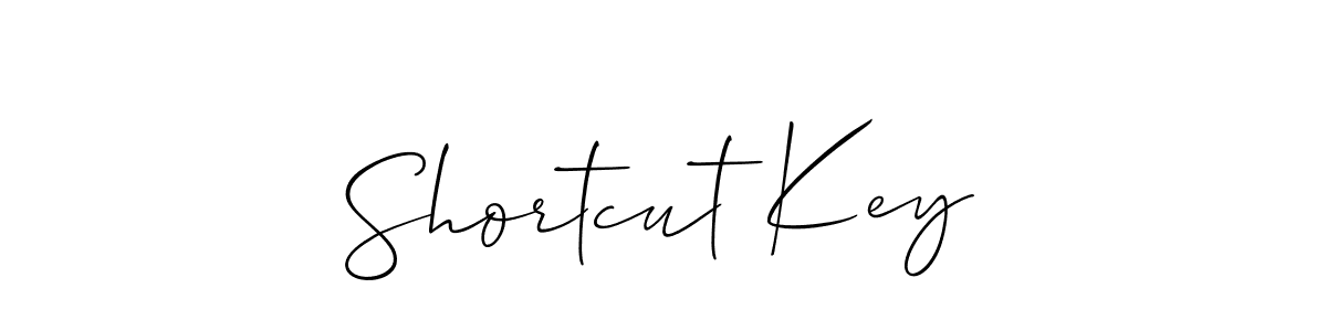 Make a beautiful signature design for name Shortcut Key. With this signature (Allison_Script) style, you can create a handwritten signature for free. Shortcut Key signature style 2 images and pictures png