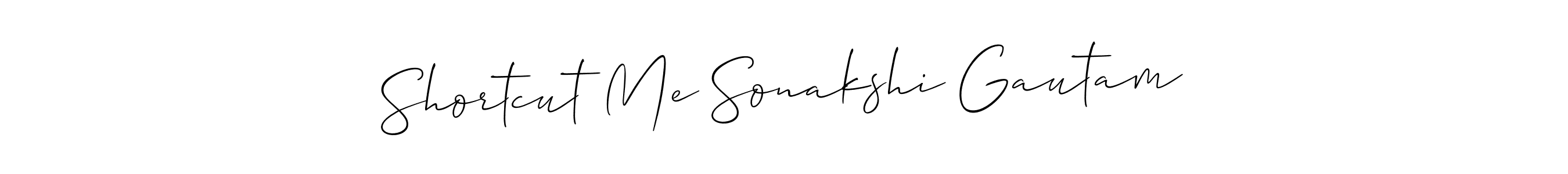 Create a beautiful signature design for name Shortcut Me Sonakshi Gautam. With this signature (Allison_Script) fonts, you can make a handwritten signature for free. Shortcut Me Sonakshi Gautam signature style 2 images and pictures png