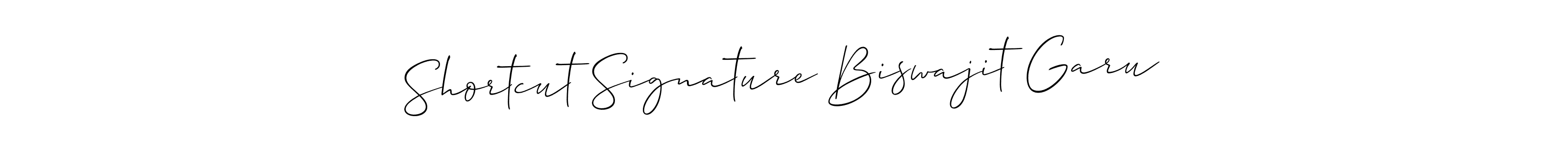 Use a signature maker to create a handwritten signature online. With this signature software, you can design (Allison_Script) your own signature for name Shortcut Signature Biswajit Garu. Shortcut Signature Biswajit Garu signature style 2 images and pictures png