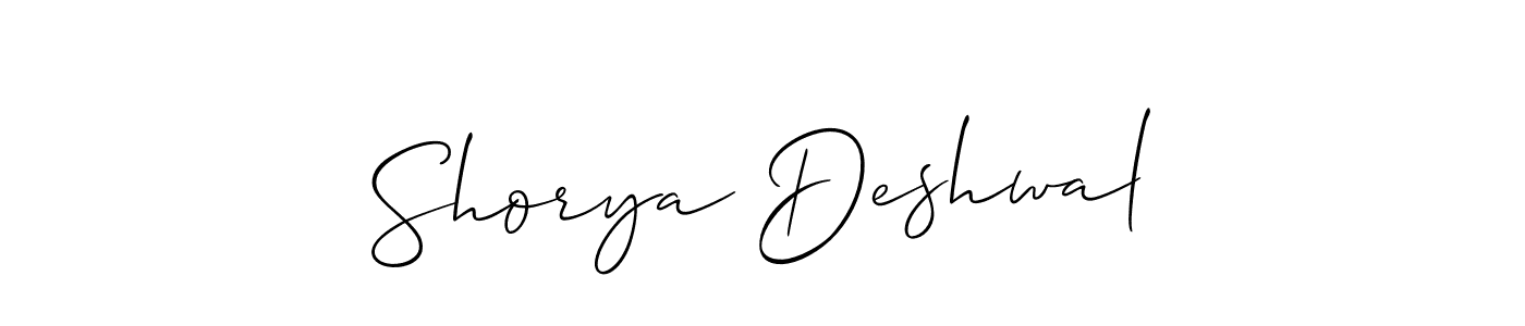 It looks lik you need a new signature style for name Shorya Deshwal. Design unique handwritten (Allison_Script) signature with our free signature maker in just a few clicks. Shorya Deshwal signature style 2 images and pictures png