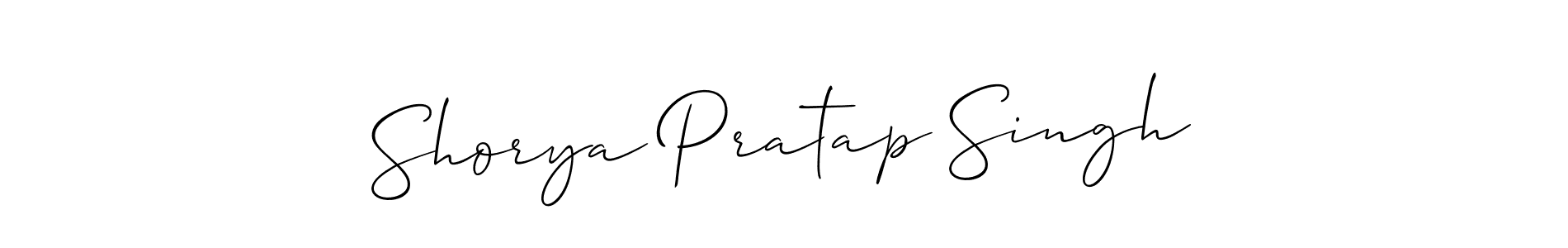 How to make Shorya Pratap Singh signature? Allison_Script is a professional autograph style. Create handwritten signature for Shorya Pratap Singh name. Shorya Pratap Singh signature style 2 images and pictures png