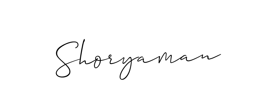 Also we have Shoryaman name is the best signature style. Create professional handwritten signature collection using Allison_Script autograph style. Shoryaman signature style 2 images and pictures png