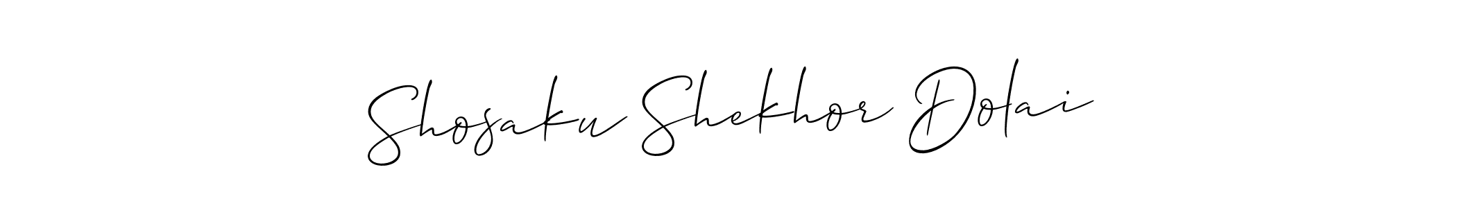 Shosaku Shekhor Dolai stylish signature style. Best Handwritten Sign (Allison_Script) for my name. Handwritten Signature Collection Ideas for my name Shosaku Shekhor Dolai. Shosaku Shekhor Dolai signature style 2 images and pictures png