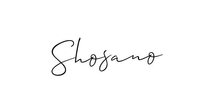 The best way (Allison_Script) to make a short signature is to pick only two or three words in your name. The name Shosano include a total of six letters. For converting this name. Shosano signature style 2 images and pictures png