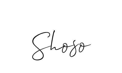 How to make Shoso signature? Allison_Script is a professional autograph style. Create handwritten signature for Shoso name. Shoso signature style 2 images and pictures png