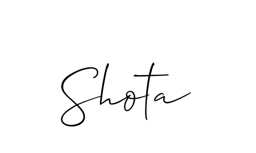 The best way (Allison_Script) to make a short signature is to pick only two or three words in your name. The name Shota include a total of six letters. For converting this name. Shota signature style 2 images and pictures png