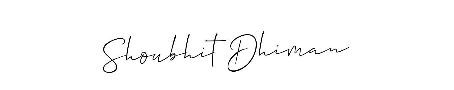 Shoubhit Dhiman stylish signature style. Best Handwritten Sign (Allison_Script) for my name. Handwritten Signature Collection Ideas for my name Shoubhit Dhiman. Shoubhit Dhiman signature style 2 images and pictures png