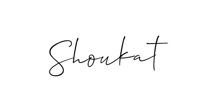 Create a beautiful signature design for name Shoukat. With this signature (Allison_Script) fonts, you can make a handwritten signature for free. Shoukat signature style 2 images and pictures png