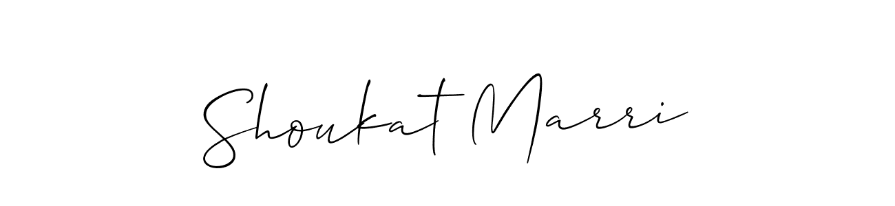 Create a beautiful signature design for name Shoukat Marri. With this signature (Allison_Script) fonts, you can make a handwritten signature for free. Shoukat Marri signature style 2 images and pictures png