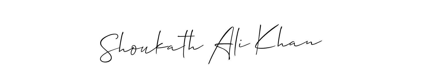 Also You can easily find your signature by using the search form. We will create Shoukath Ali Khan name handwritten signature images for you free of cost using Allison_Script sign style. Shoukath Ali Khan signature style 2 images and pictures png