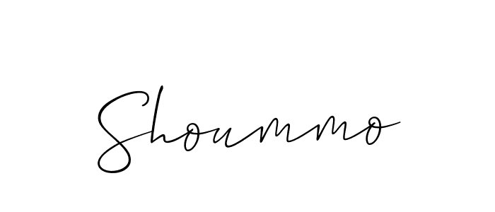 Make a beautiful signature design for name Shoummo. With this signature (Allison_Script) style, you can create a handwritten signature for free. Shoummo signature style 2 images and pictures png