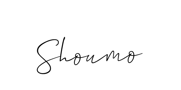 Also we have Shoumo name is the best signature style. Create professional handwritten signature collection using Allison_Script autograph style. Shoumo signature style 2 images and pictures png