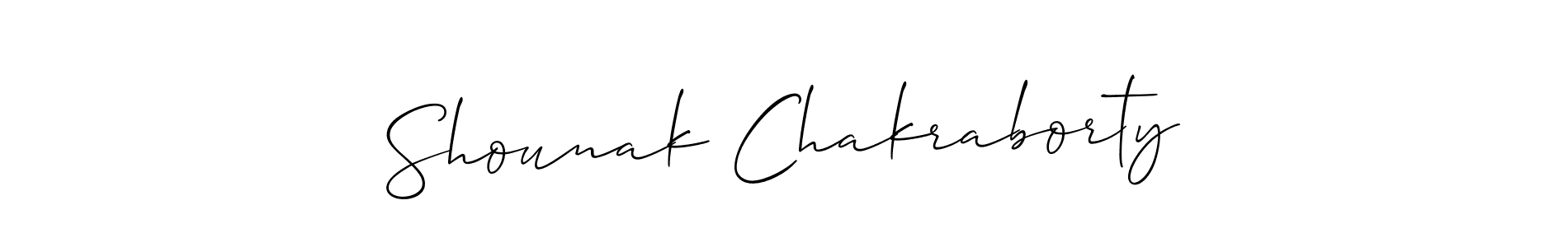 How to make Shounak Chakraborty signature? Allison_Script is a professional autograph style. Create handwritten signature for Shounak Chakraborty name. Shounak Chakraborty signature style 2 images and pictures png