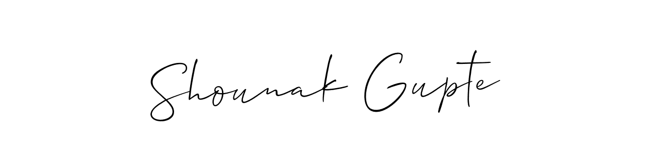 Make a beautiful signature design for name Shounak Gupte. Use this online signature maker to create a handwritten signature for free. Shounak Gupte signature style 2 images and pictures png