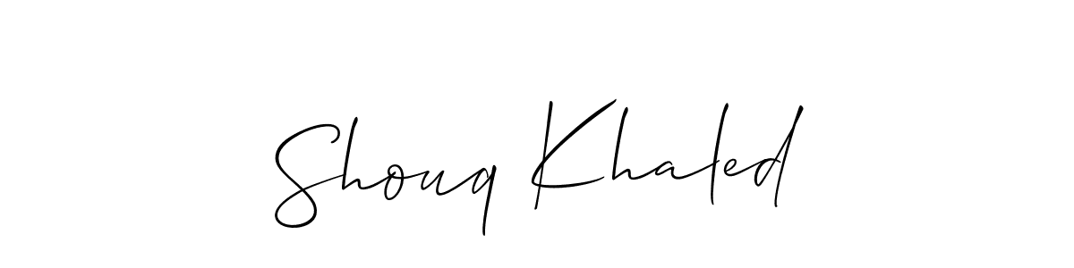 It looks lik you need a new signature style for name Shouq Khaled. Design unique handwritten (Allison_Script) signature with our free signature maker in just a few clicks. Shouq Khaled signature style 2 images and pictures png