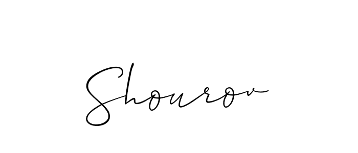 Design your own signature with our free online signature maker. With this signature software, you can create a handwritten (Allison_Script) signature for name Shourov. Shourov signature style 2 images and pictures png