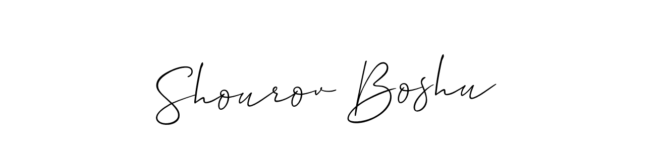 How to make Shourov Boshu name signature. Use Allison_Script style for creating short signs online. This is the latest handwritten sign. Shourov Boshu signature style 2 images and pictures png