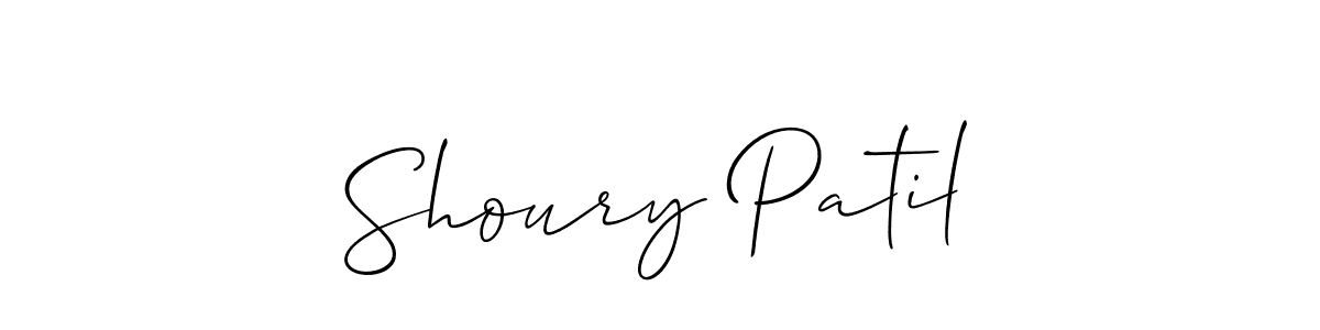 How to make Shoury Patil signature? Allison_Script is a professional autograph style. Create handwritten signature for Shoury Patil name. Shoury Patil signature style 2 images and pictures png