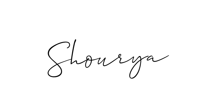 How to make Shourya signature? Allison_Script is a professional autograph style. Create handwritten signature for Shourya name. Shourya signature style 2 images and pictures png