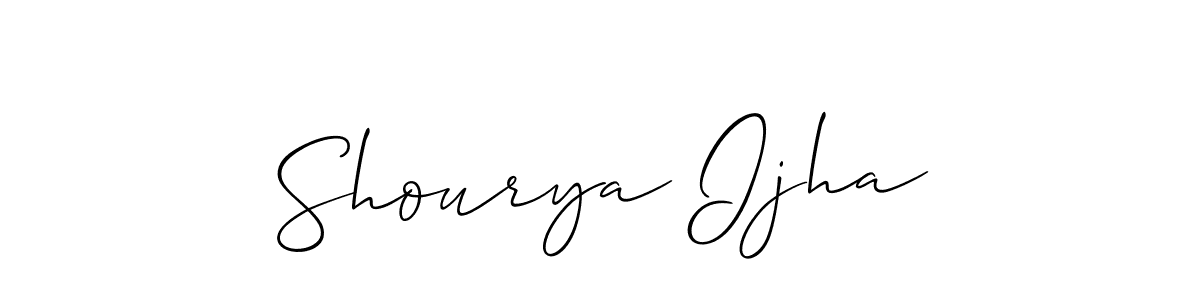 Make a beautiful signature design for name Shourya Ijha. With this signature (Allison_Script) style, you can create a handwritten signature for free. Shourya Ijha signature style 2 images and pictures png