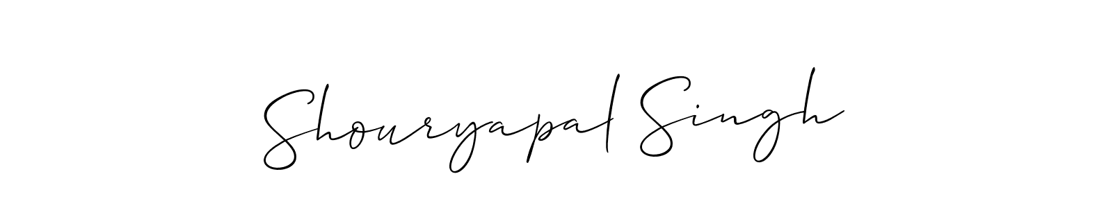 Create a beautiful signature design for name Shouryapal Singh. With this signature (Allison_Script) fonts, you can make a handwritten signature for free. Shouryapal Singh signature style 2 images and pictures png