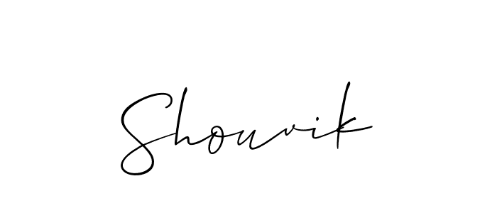 The best way (Allison_Script) to make a short signature is to pick only two or three words in your name. The name Shouvik include a total of six letters. For converting this name. Shouvik signature style 2 images and pictures png