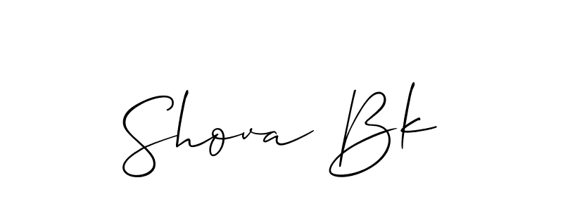 The best way (Allison_Script) to make a short signature is to pick only two or three words in your name. The name Shova Bk include a total of six letters. For converting this name. Shova Bk signature style 2 images and pictures png