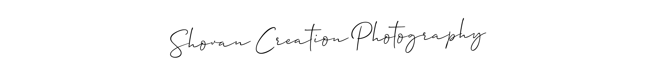 How to make Shovan Creation Photography signature? Allison_Script is a professional autograph style. Create handwritten signature for Shovan Creation Photography name. Shovan Creation Photography signature style 2 images and pictures png