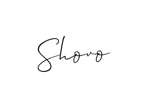 Use a signature maker to create a handwritten signature online. With this signature software, you can design (Allison_Script) your own signature for name Shovo. Shovo signature style 2 images and pictures png