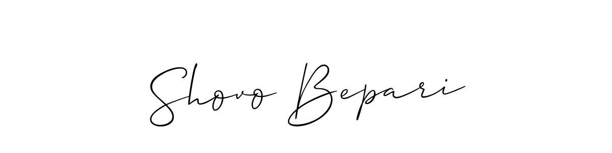 Design your own signature with our free online signature maker. With this signature software, you can create a handwritten (Allison_Script) signature for name Shovo Bepari. Shovo Bepari signature style 2 images and pictures png