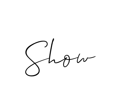 Make a beautiful signature design for name Show. With this signature (Allison_Script) style, you can create a handwritten signature for free. Show signature style 2 images and pictures png