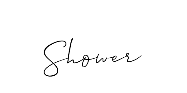 How to make Shower name signature. Use Allison_Script style for creating short signs online. This is the latest handwritten sign. Shower signature style 2 images and pictures png
