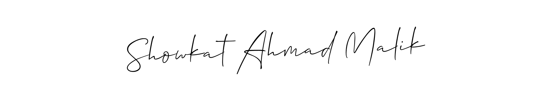 The best way (Allison_Script) to make a short signature is to pick only two or three words in your name. The name Showkat Ahmad Malik include a total of six letters. For converting this name. Showkat Ahmad Malik signature style 2 images and pictures png