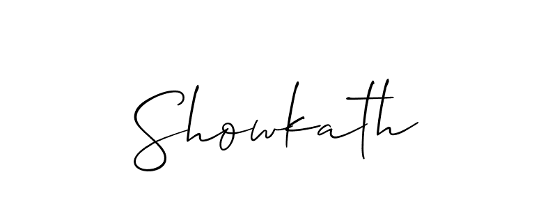 How to make Showkath name signature. Use Allison_Script style for creating short signs online. This is the latest handwritten sign. Showkath signature style 2 images and pictures png