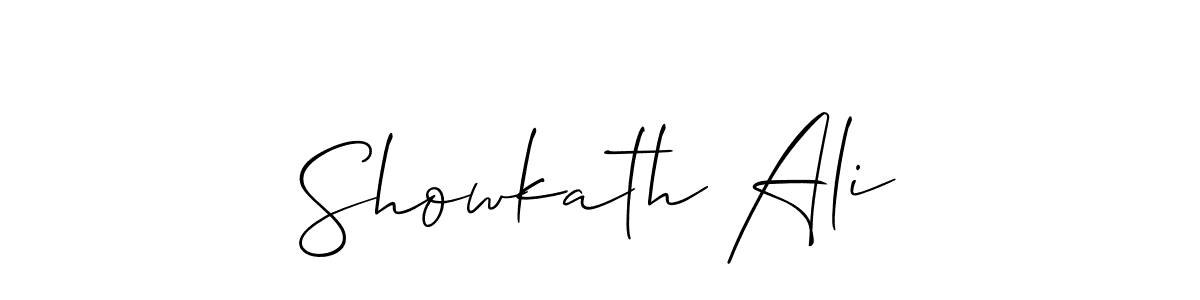 Make a beautiful signature design for name Showkath Ali. With this signature (Allison_Script) style, you can create a handwritten signature for free. Showkath Ali signature style 2 images and pictures png