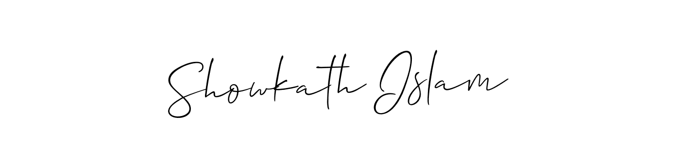 Create a beautiful signature design for name Showkath Islam. With this signature (Allison_Script) fonts, you can make a handwritten signature for free. Showkath Islam signature style 2 images and pictures png