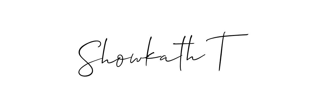 Create a beautiful signature design for name Showkath T. With this signature (Allison_Script) fonts, you can make a handwritten signature for free. Showkath T signature style 2 images and pictures png