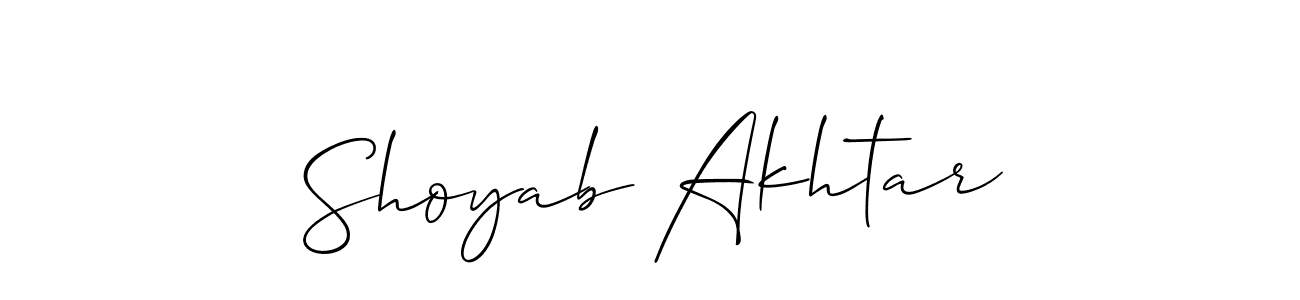 Also we have Shoyab Akhtar name is the best signature style. Create professional handwritten signature collection using Allison_Script autograph style. Shoyab Akhtar signature style 2 images and pictures png