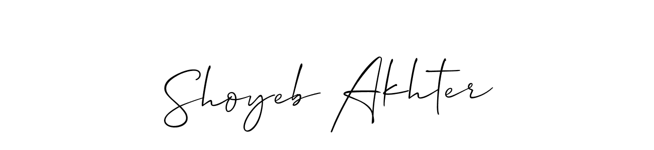 Use a signature maker to create a handwritten signature online. With this signature software, you can design (Allison_Script) your own signature for name Shoyeb Akhter. Shoyeb Akhter signature style 2 images and pictures png