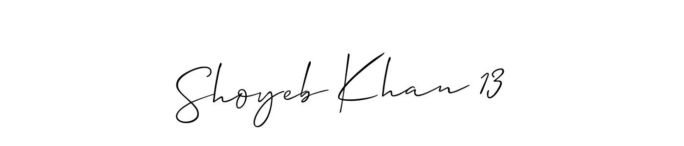 You can use this online signature creator to create a handwritten signature for the name Shoyeb Khan 13. This is the best online autograph maker. Shoyeb Khan 13 signature style 2 images and pictures png