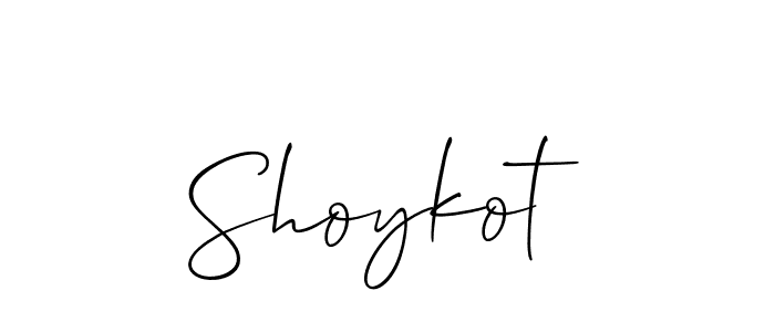if you are searching for the best signature style for your name Shoykot. so please give up your signature search. here we have designed multiple signature styles  using Allison_Script. Shoykot signature style 2 images and pictures png