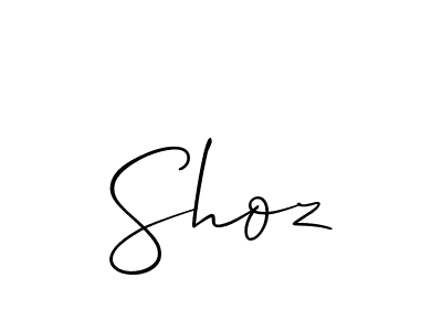 Also we have Shoz name is the best signature style. Create professional handwritten signature collection using Allison_Script autograph style. Shoz signature style 2 images and pictures png