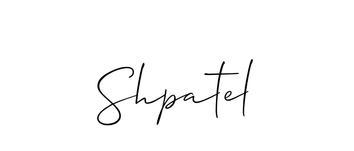 Shpatel stylish signature style. Best Handwritten Sign (Allison_Script) for my name. Handwritten Signature Collection Ideas for my name Shpatel. Shpatel signature style 2 images and pictures png
