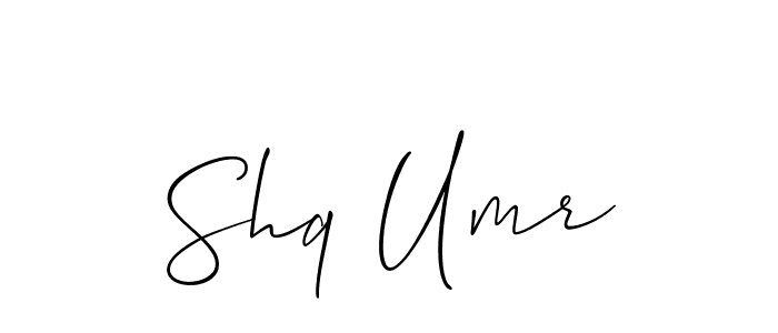 How to Draw Shq Umr signature style? Allison_Script is a latest design signature styles for name Shq Umr. Shq Umr signature style 2 images and pictures png
