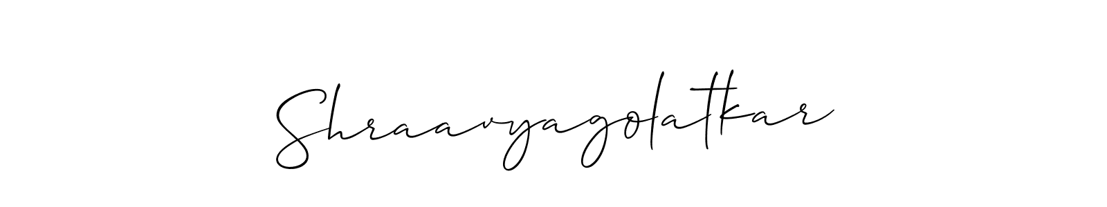 Make a beautiful signature design for name Shraavyagolatkar. Use this online signature maker to create a handwritten signature for free. Shraavyagolatkar signature style 2 images and pictures png