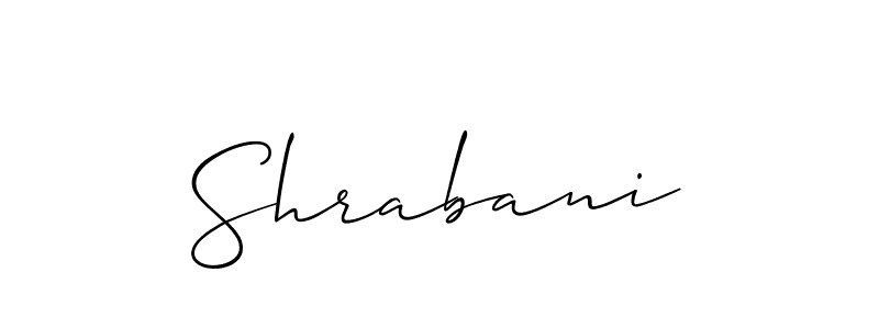 How to make Shrabani signature? Allison_Script is a professional autograph style. Create handwritten signature for Shrabani name. Shrabani signature style 2 images and pictures png