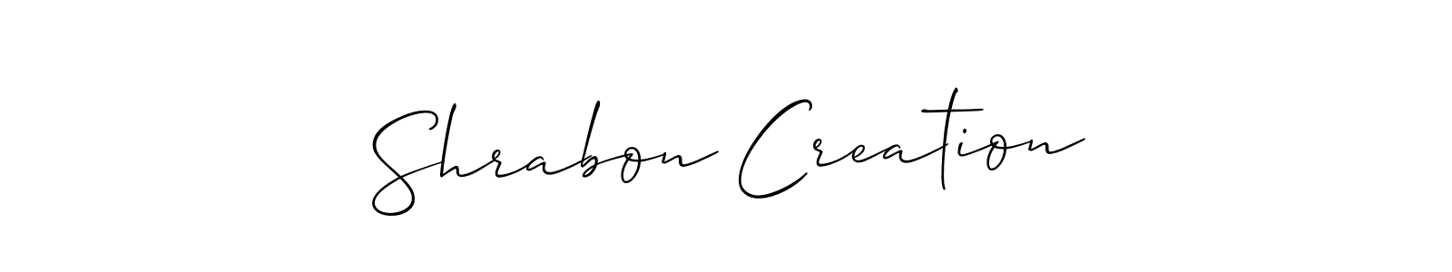 It looks lik you need a new signature style for name Shrabon Creation. Design unique handwritten (Allison_Script) signature with our free signature maker in just a few clicks. Shrabon Creation signature style 2 images and pictures png